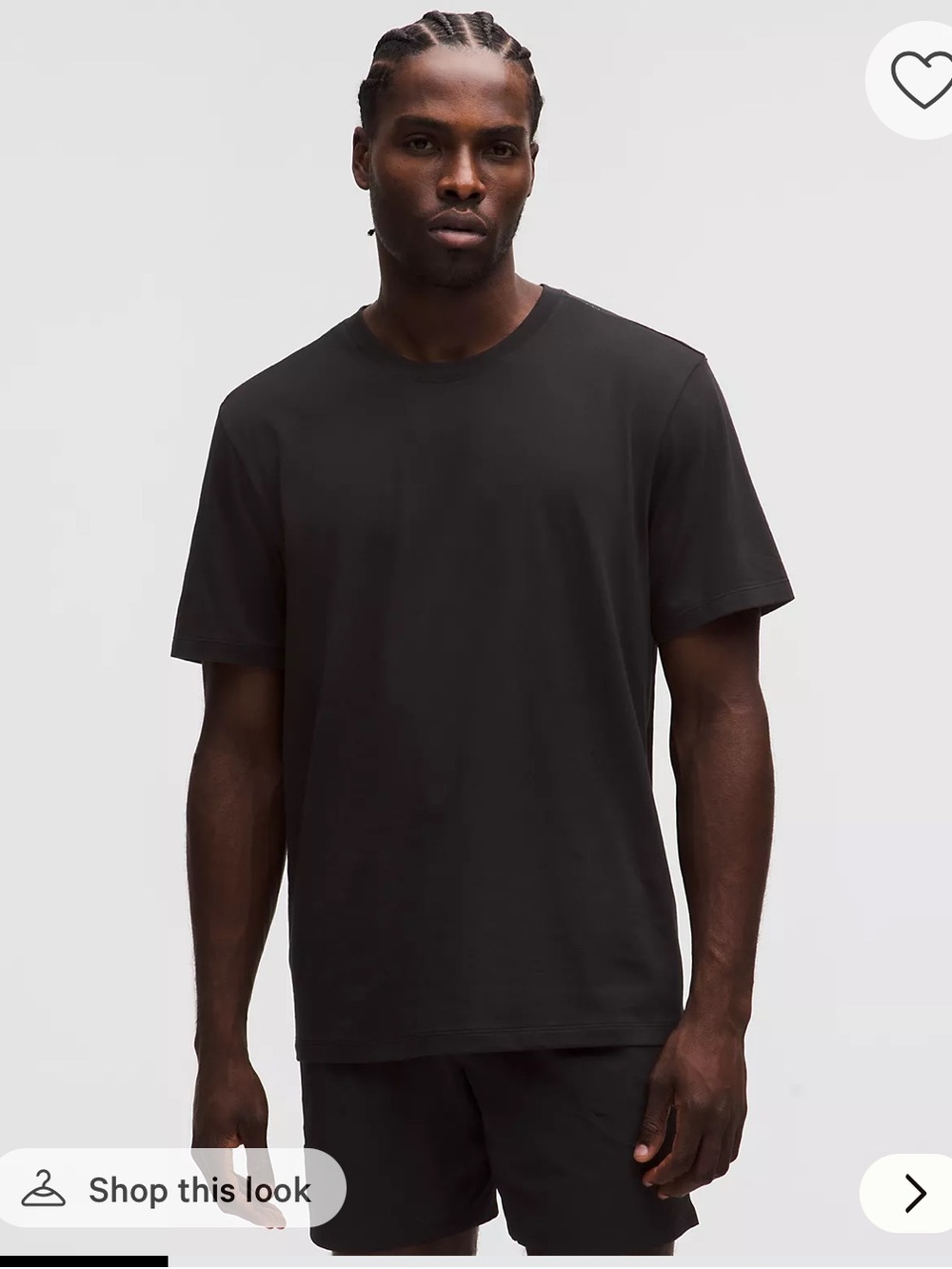 Lululemon Men's “Zeroed In” Black Crew Neck Short Sleeve T-Shirt